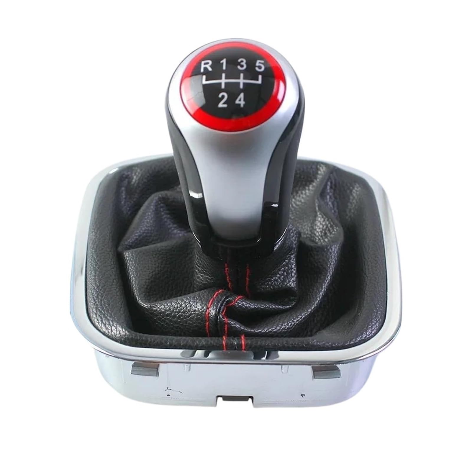 UIEOWHN Car Gear Shift Knobs for Polo 6r 6c Hatchback Sedan 2011-2019 MT 5/6 Speed Shift Gear Knob Cover(5 Speed)