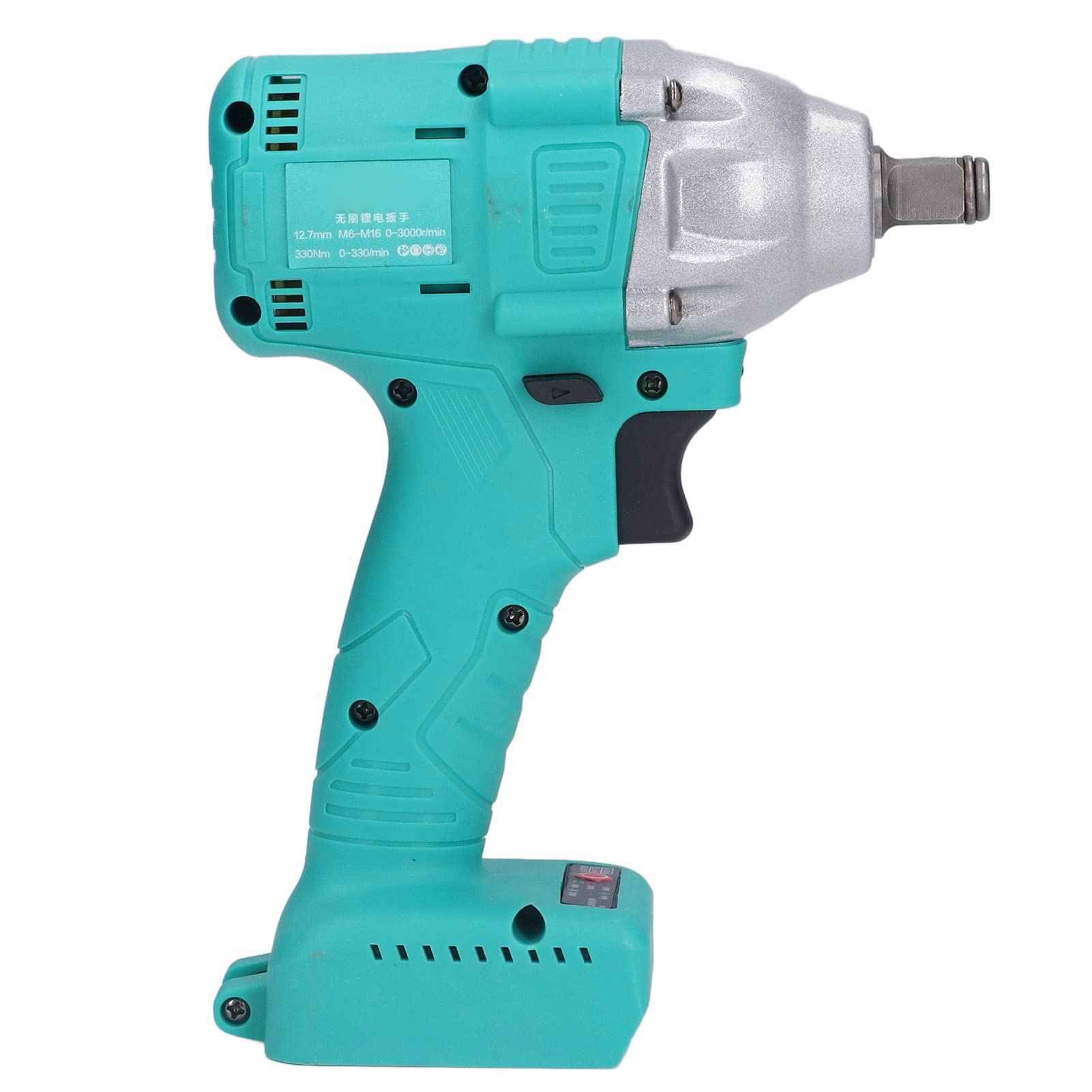 Llave de impacto eléctrica, inalámbrica, sin escobillas, carga de litio, kit de herramientas eléctricas profesionales, mandril de 1/2 pulgada para sitios de construcción,
