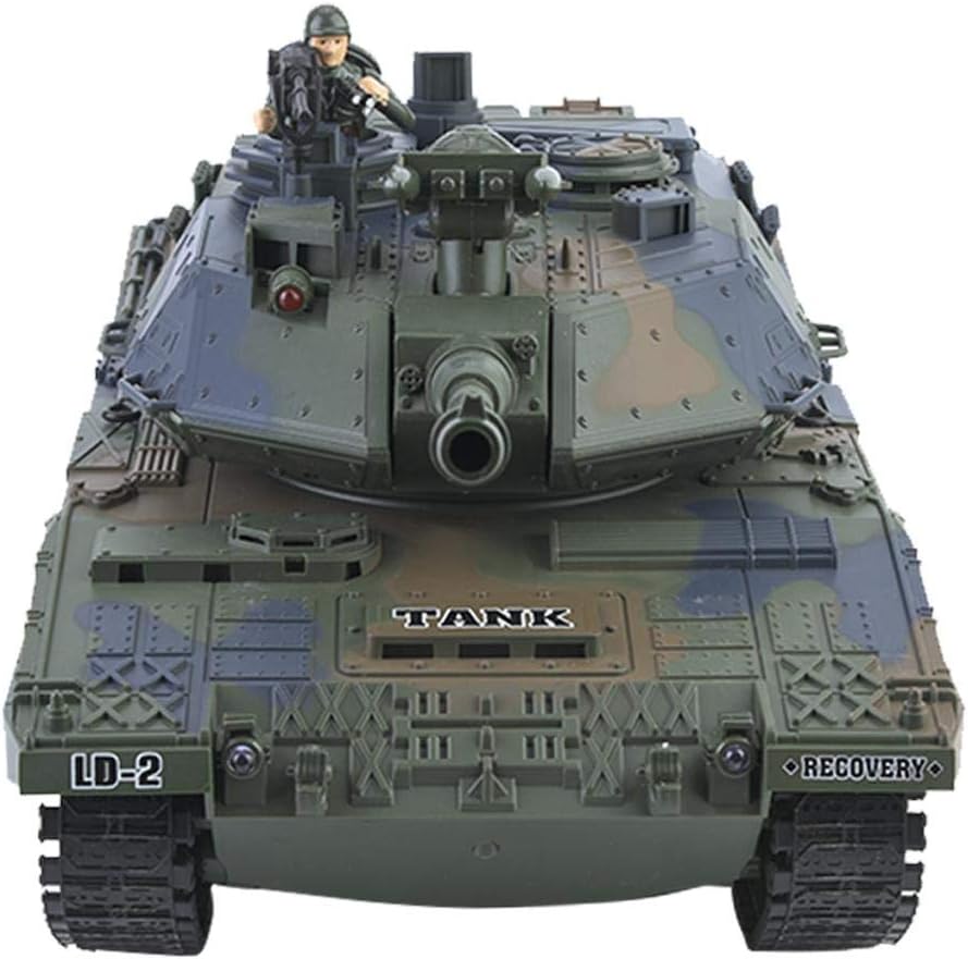 FastUU Tanques de Combate RC, Control Remoto inalámbrico Coches Control Remoto Vehículos Militares Camión Giratorio 3D, con Sonido y luz, Control Remoto, USB Recargable, para niños, niñas, Adultos