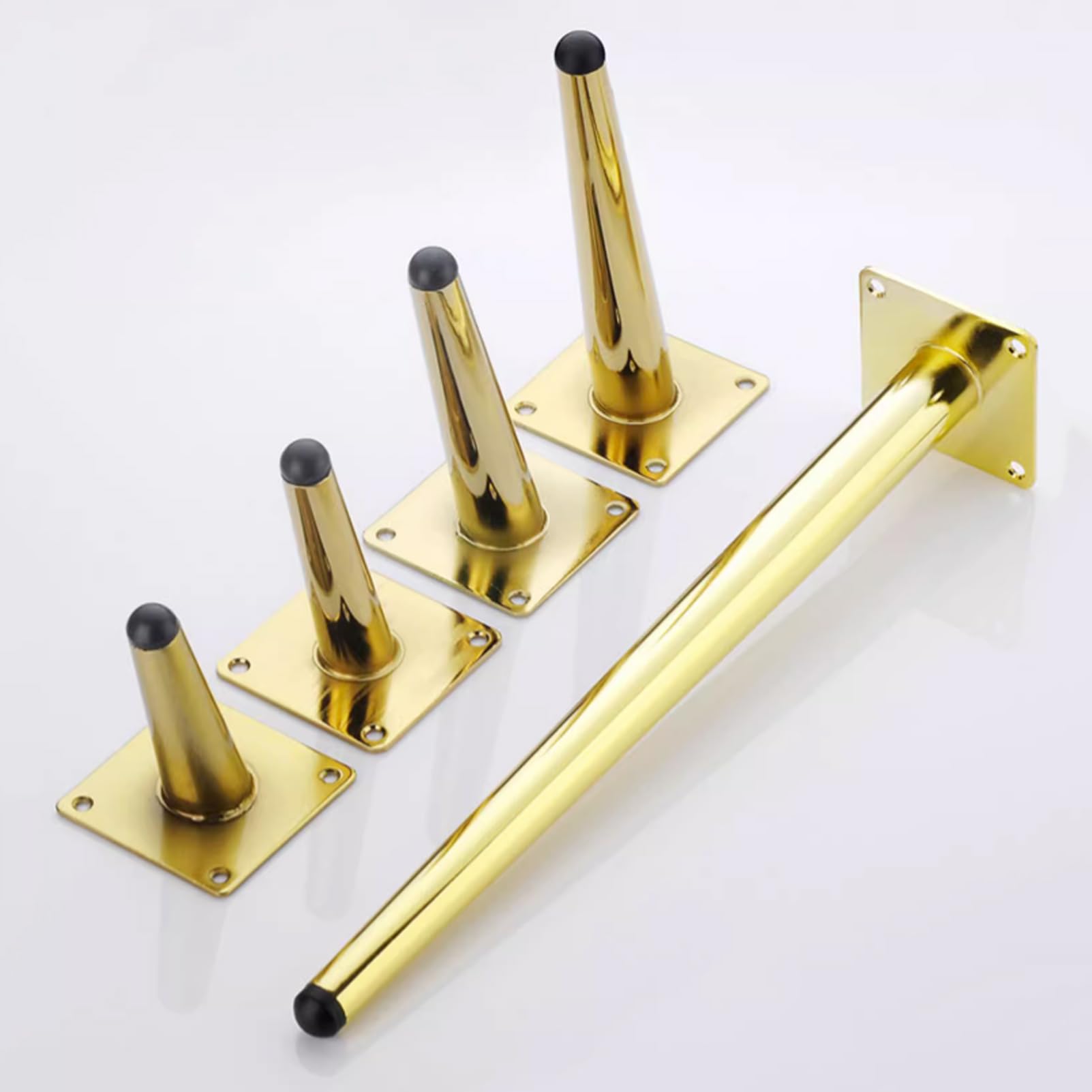 Juego de 4 Patas de Los Muebles de Metal Oblicua Cónica Patas de Metal Moderno Sofá Piernas Silla Sofá Piernas de Apoyo para Diy Sustitución de Muebles Café Silla Armario Sofá Inicio/D/40Cm(15.7In)