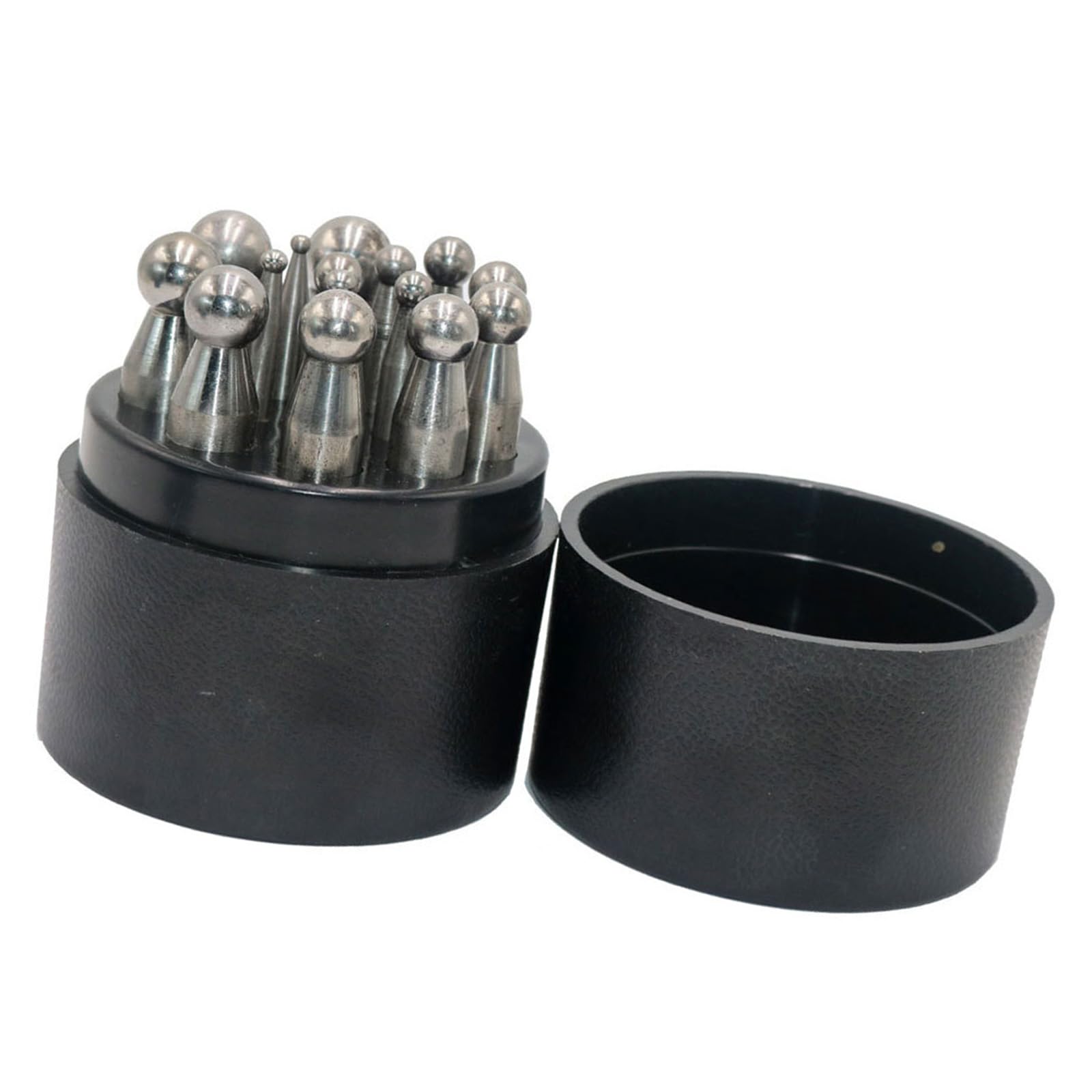 Juego de punzones profesionales para metalurgia, 15/17 piezas, acero resistente, accesorios para manualidades, herramienta de cúpula para hacer joyas