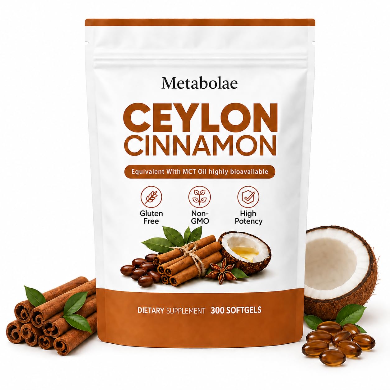 Belano Metabolae Ceylon Cinnamon Softgels with MCT Oil
