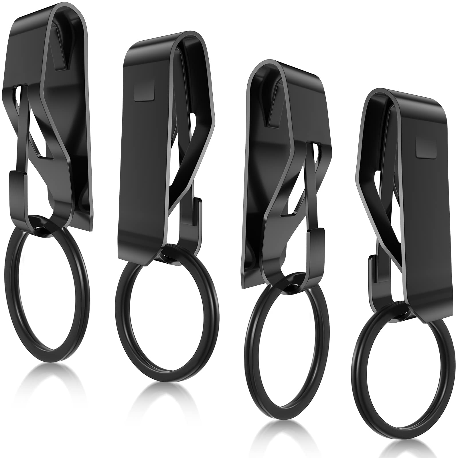 4 Pieces Belt Key Clip Key Holder Belt Security Metal Key Clip for Belt Belt Clip Key Chain for Men Home Office Supplies