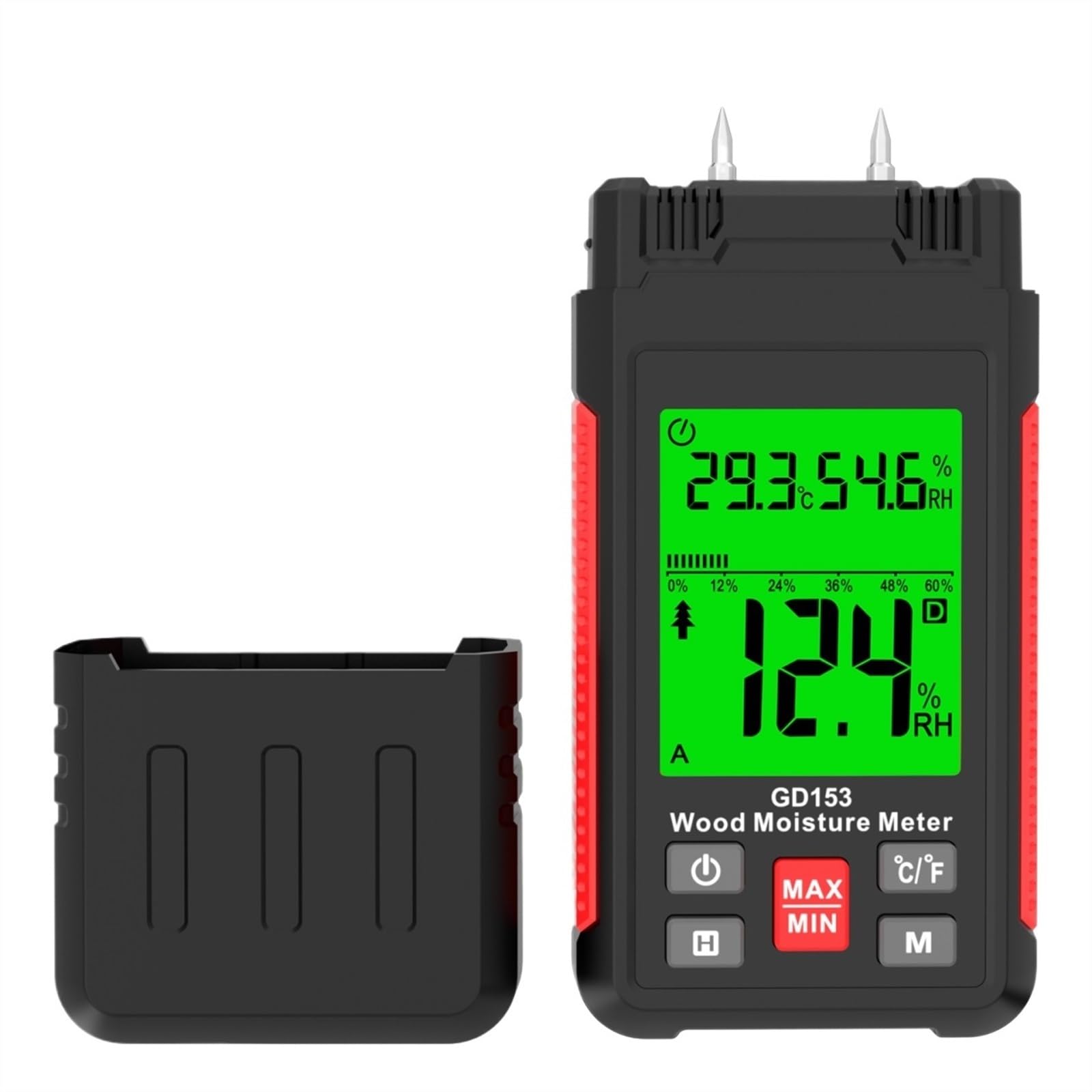 ZXTIIEUF Digital Wood Moisture Meter Wood Humidity Tester Hygrometer Timber Damp Detector LCD Display Cement Brick Moisture Meter