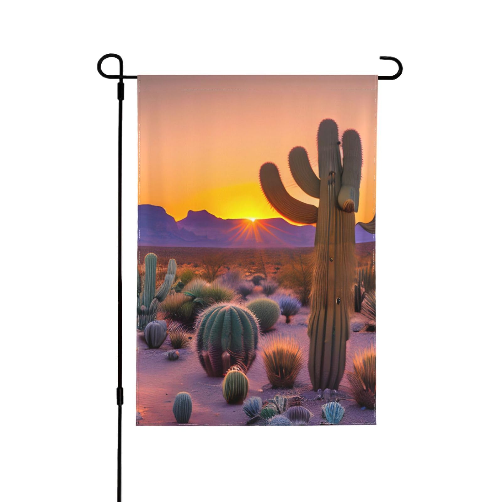 Drapeaux décoratifs de jardin résistants aux UV motif cactus extérieur durable
