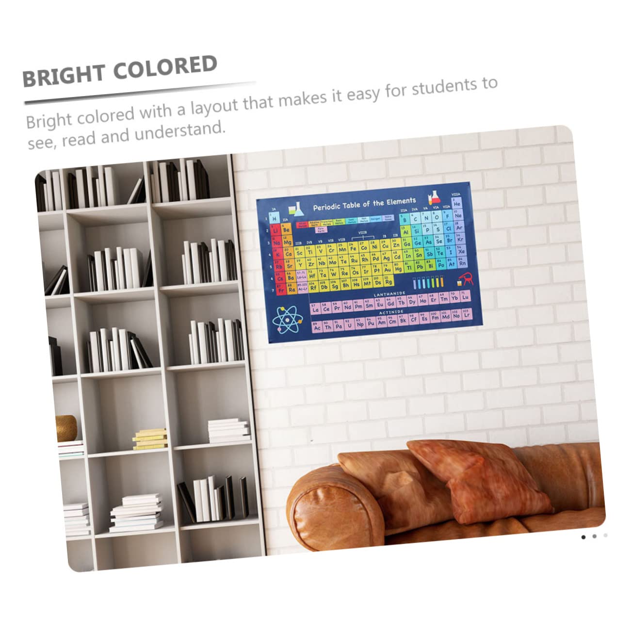 Ciieeo Lot De 4 Affiches De Tableau Chimique Pour Salle De Classe Pendentifs Déléments Dapprentissage Mise En Page Lumineuse 2 Pièces X 4