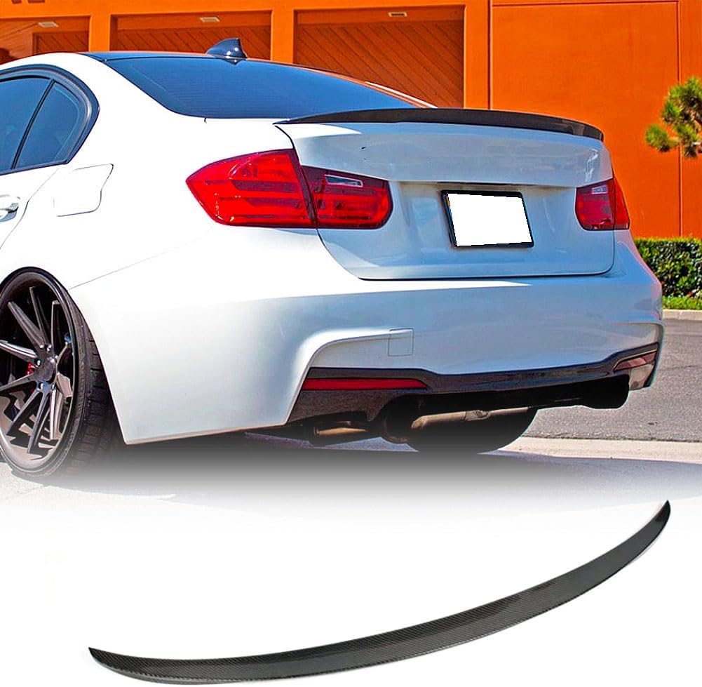 MCARCAR KIT Carbon Fiber Trunk Spoiler Compatible with BMW 3 Series F30 2012-2019&F80 M3 2014-2019 Rear Boot Lid Highkick Spoiler Wing Lip