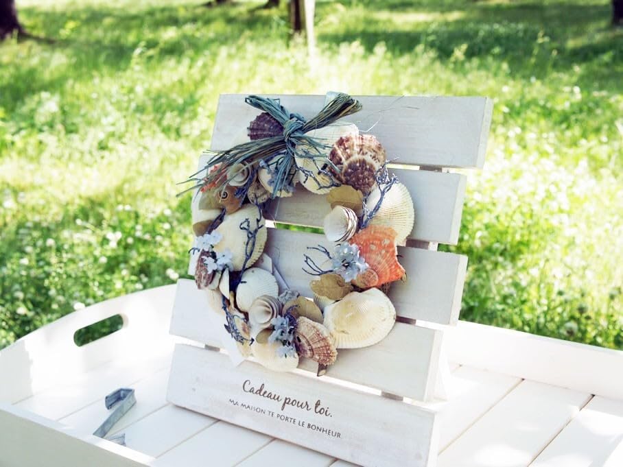 白大 木製 リーススタンド フック付 イーゼル ディスプレイ アンティーク風 壁掛け 置き型 ホワイト 白