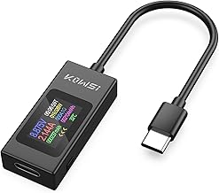 USB Voltage, Current Checker, YEREADW Type-C Tester, USB C Tester with Current, Bi-Directional Cable, Multi-Function Display, Current, Voltage, Temperature, Power Supply Time, Capacity, Impedance,