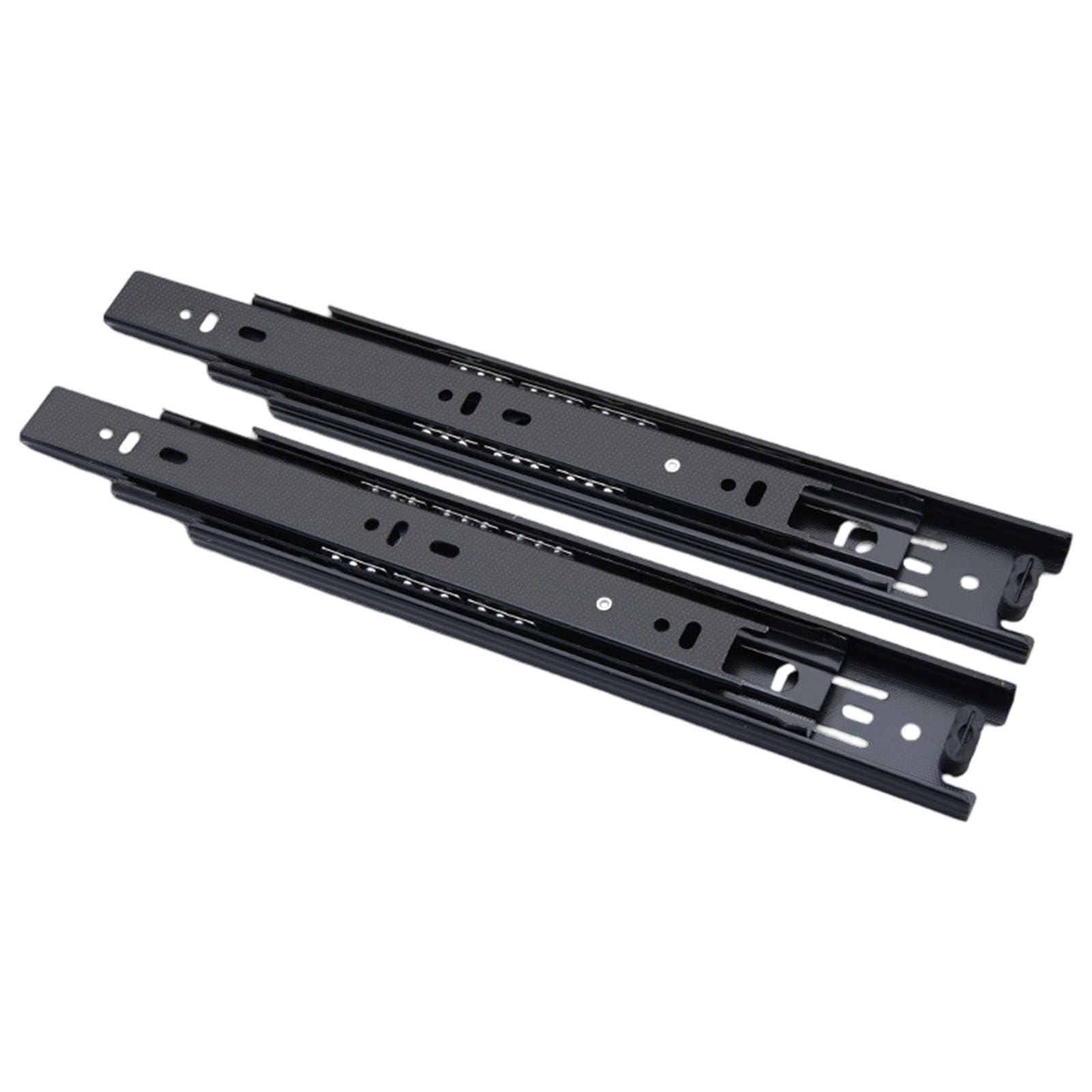 Fentency 20Inch 500Mm Black 1Pair Hydraulic Soft Close Drawer Slides, Cold Rolled Steel Cabinet Track Rails With Damping, For Furniture Hardware Cold Rolled Steels Drawer Slides Hydraulic Damping Buffer
