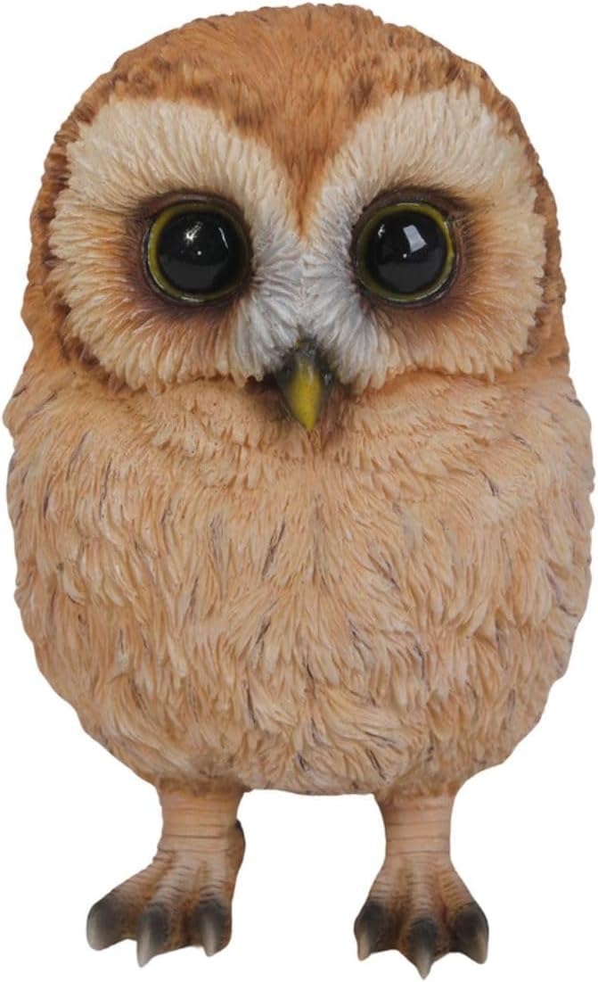 Uvia Yellow Owl 3.2 x 3.5 x 5.0 inches Doll Figurine Figurine Animal Garden Decoration Bird H14093-1