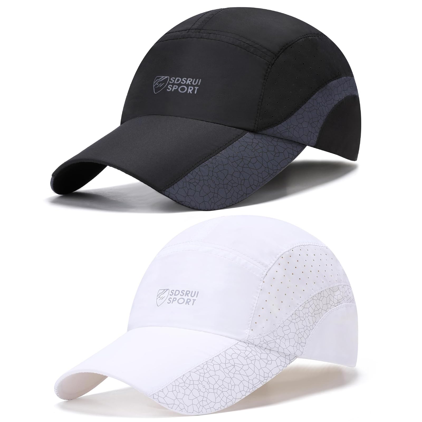 TAGVO 2 Packs Baseball Cap for Men Women, Sports Running Cap Quick Dry Breathable Sun Protection, Lightweight Foldable Mesh Caps, Outdoor Sun Hat
