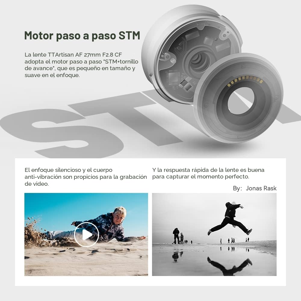 TTartisan 27mm F2.8 Lente Enfoque automático, Compatible con cámaras Fuji X-Mount X-A5 X-A7 X-Ｍ1 X-Ｍ2 X-Ｈ1 X-T1 X-T10 X-T2 X-T20 X-T3 X- T４ X-T100 X-T200 X-T30 X-Pro1 X-Pro2 X-Pro3 X-E1 X-E2 X-E2S