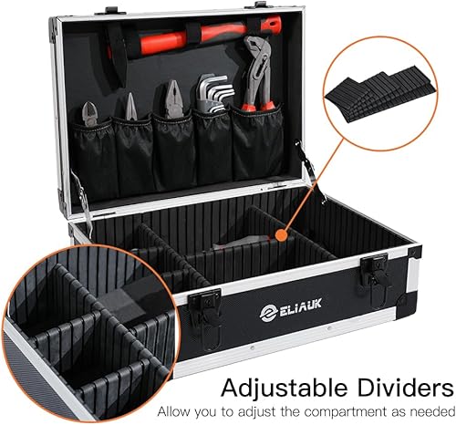 Miniatura 2 de Caja de herramientas, compartimentos ajustables, caja de herramientas portátil duradera, ideal para el hogar, taller y uso al aire libre