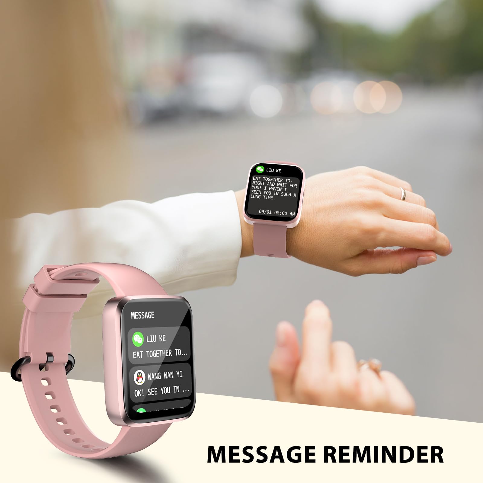 Smartwatch Uomo Donna, 1.71'' HD Orologio Fitness, 20+ Sportive Activity Fitness Tracker,Contacalorie/Passi/Distanza , IP68 Impermeabile/Sonno/SpO2/Cardiofrequenzimetro/Messaggi per Android iOS