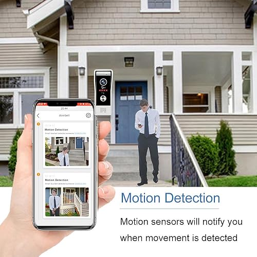 Miniatura 7 de TUYA - Timbre de video con cable, intercomunicador de apartamento, timbre HD 1080P, 2 unidades de 10 pulgadas, sistema de monitor táctil completo de