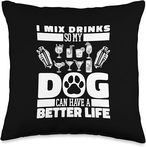 Bartender Gifts Accessories Almohada para perro Barman Mixologist-Cocktologist Barman 16 x 16 pulgadas multicolor Bartender Gifts Accessories Almohada para perro Barman Mixologist-Cocktologist Barman 16 x 16 pulgadas multicolor