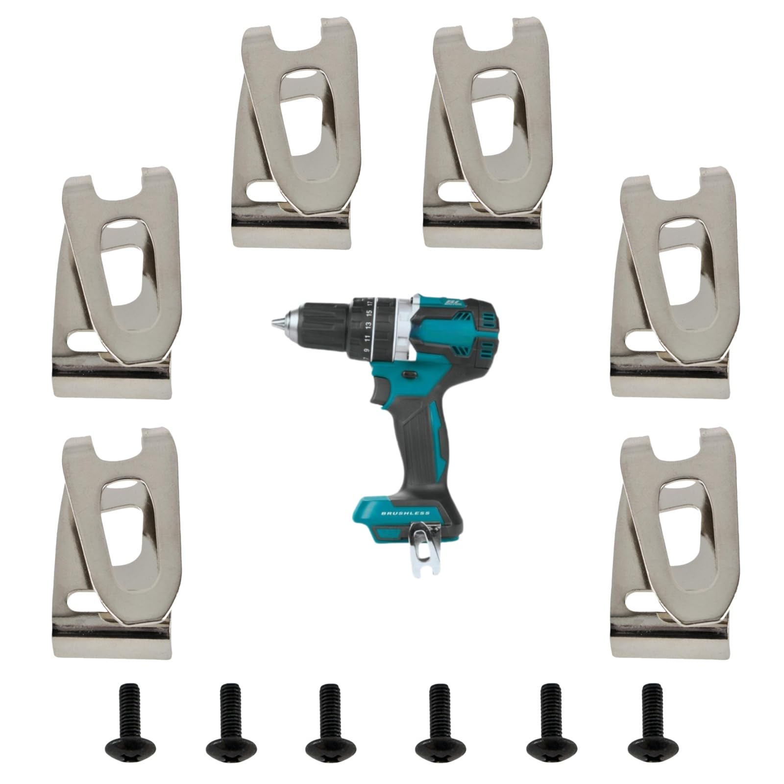 （6pack）251314-2 and 346449-3 Belt Clip and Screw Kit for Belt Hooks Replaces Makita Cordless Tools 324705-1 346034-2 346317-0 324553-8
