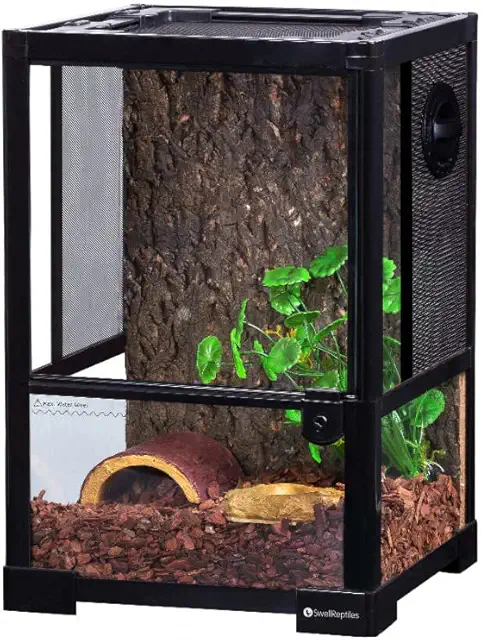 Swell Reptiles 18x18x24 Glass Terrarium Tank with Mesh Top for Optimal Ventilation