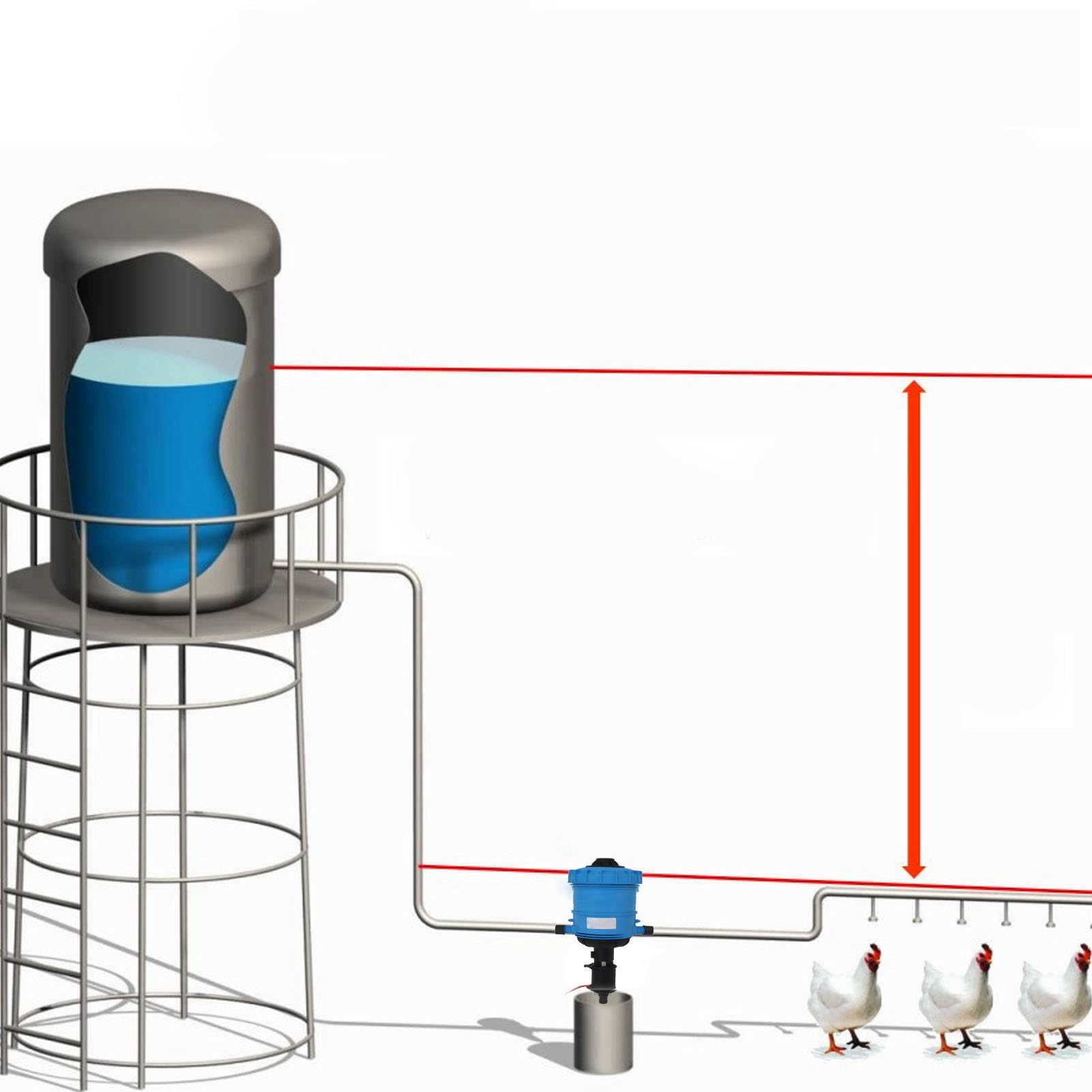 Inyector de Fertilizante de Rosca Hembra G3/4, Bomba Proporcional Híbrida Automática 1:100-1:10, Bomba Dosificadora Ajustable Alimentada por Agua, para Industria, Jardín, Ganadería (R2504)
