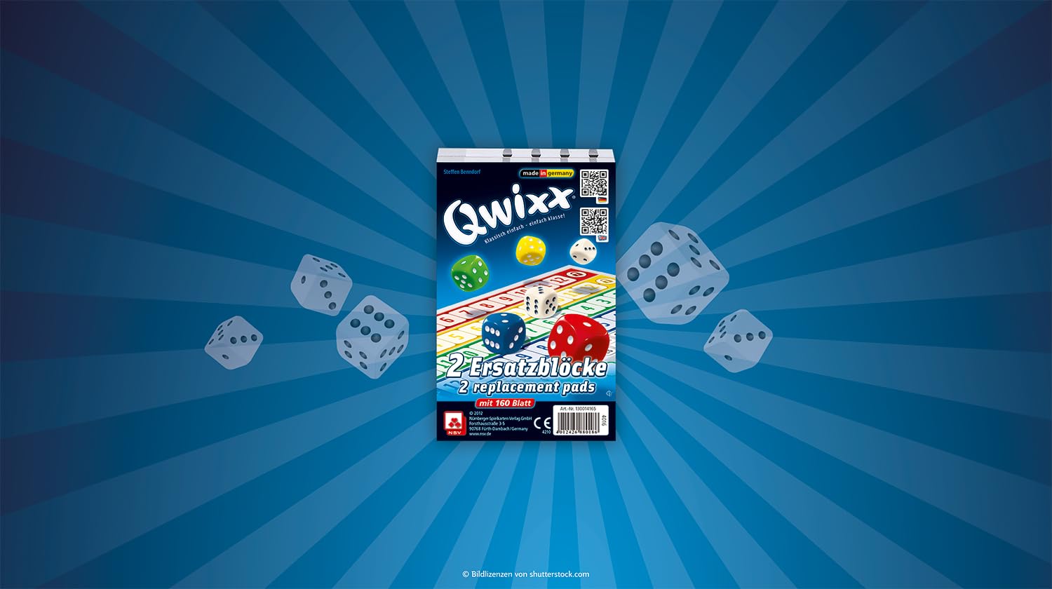 NSV - 4016 - QWIXX - Blocchi sostitutivi - Gioco dei Dadi