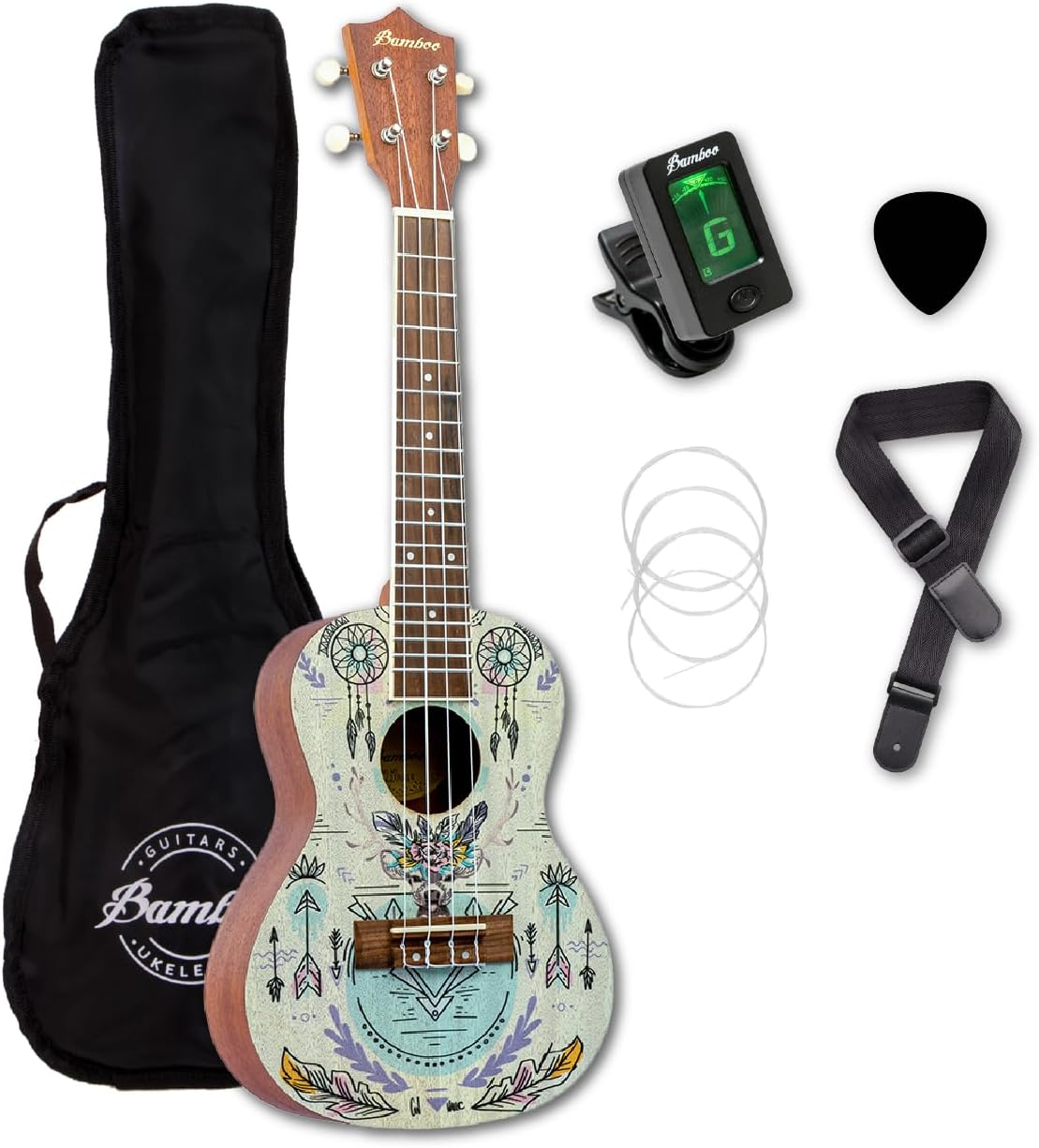 Bamboo Concert Ukulele Beginner. Sapele 23 Inch Adult Beginner Ukulele with Complete Kit. Ukulele for Kids Acoustic. Ukelele 23 Adut Beginner. Indie Model