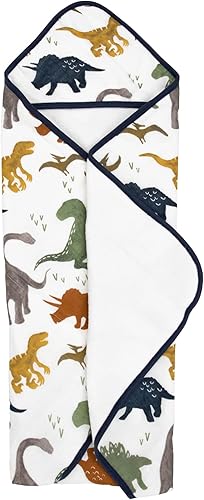 Little Unicorn Toalla de baño con capucha de muselina de algodón y rizo para bebé, 100% muselina de algodón y rizo, extrasuave y absorbente, recién