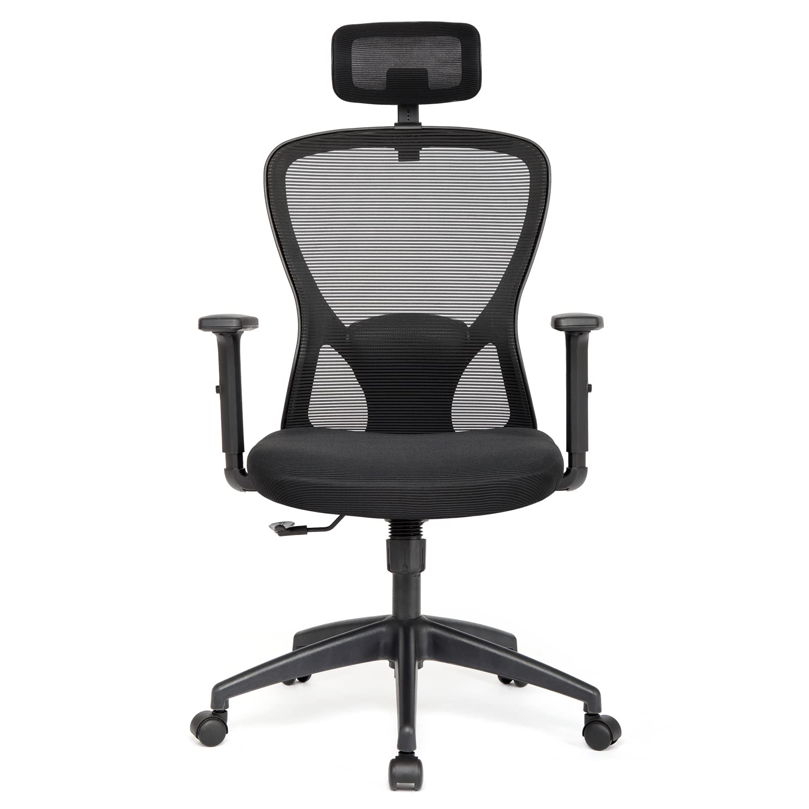 IntimaTe WM Heart Chair Office Chair Mesh Telework Breathable Desk Chair High Back Computer Chair Office Chair Learning Chair Ergonomic (Black, Top and Bottom Adjustable Armrest)