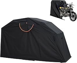 Garvee Motorcycle Garage, 600D, Heavy Duty, Waterproof, For 1 to 2 Cars, UV Card, Cycle House, Cycle Garage, Outdoor, Bike Storage, Protects Against Rainy Seasons