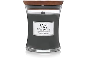 WoodWick Medium Hourglass Candle in Evening Bonfire Fragrance