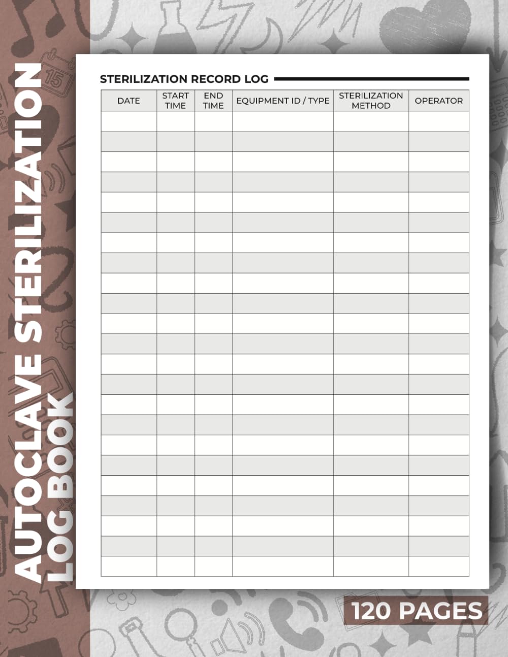 Autoclave Sterilization Log Book Track and Record Sterilization