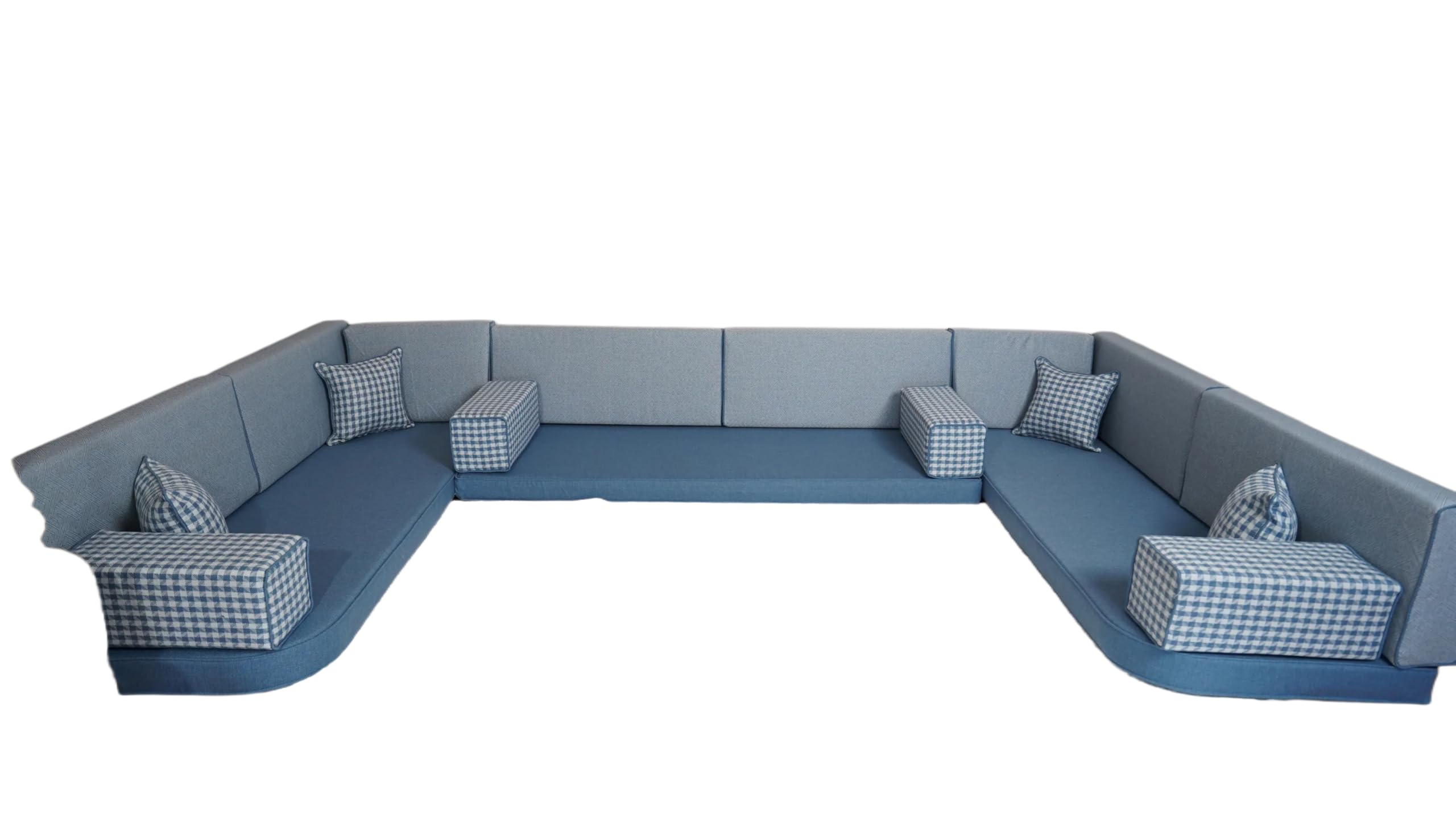 arabicsofa Middle Eastern Moroccan Majlis Seating – U Shaped Arabic Floor Cushion for Living Room – Sectional Sofa Set