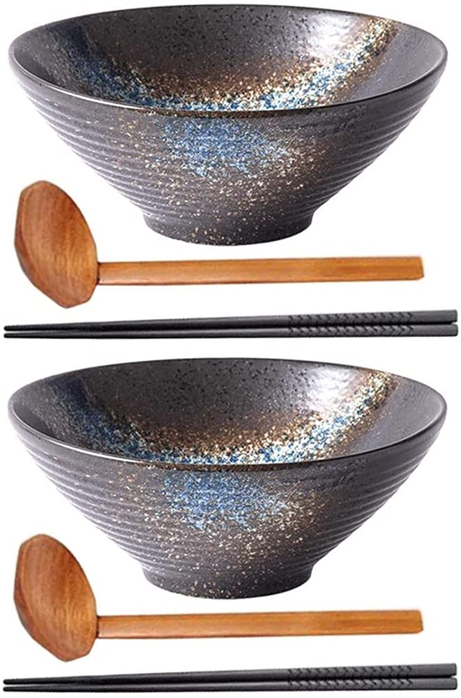 Buy 2 Sets (6 Piece) Noodle Bowl Sets, Japanese Ceramic Serving Bowl
