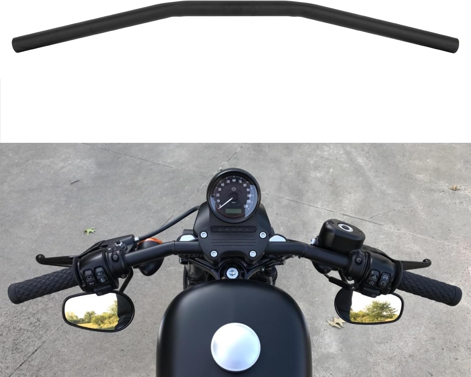 PSLER 1" Motorcycle Handlebar- 25mm Motorcycle Drag Bar for Sportster Cruiser XL 883 1200 Cafe Racer Custom Chopper Softail Dyna Street Bob