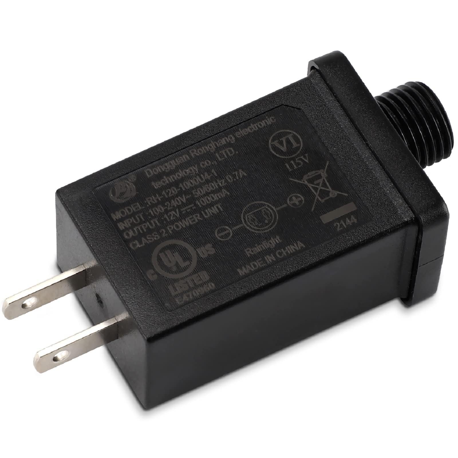 Replacement Christmas Inflatable Adapter 1A 12V Class 2 Power Unit, 60hz Waterproof Low Voltage Transformer US Plug for Christmas Inflatables
