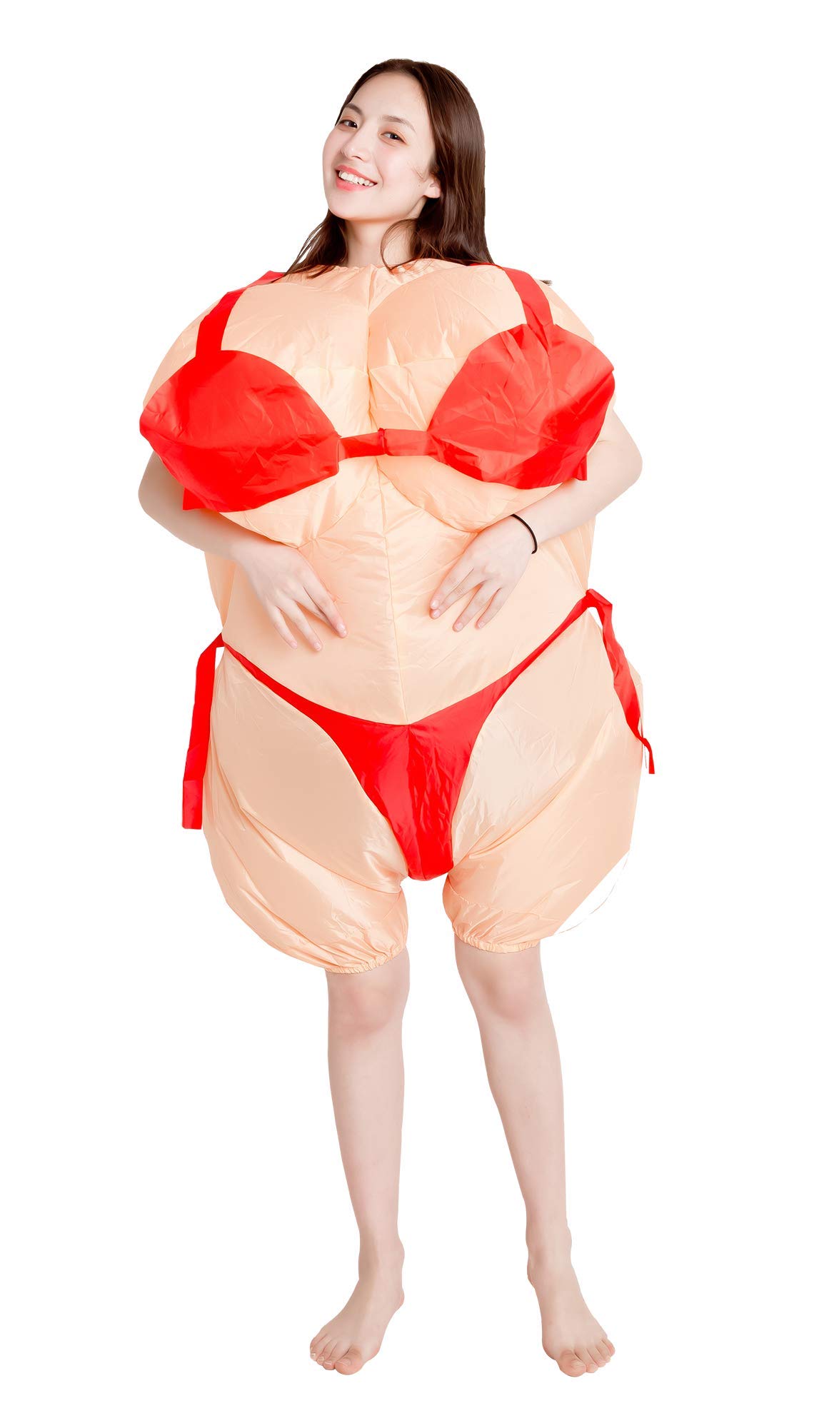 FunnyCos Bikini Inflatable Costume for Women Men Fancy Dress Blow Up Cosplay Costume
