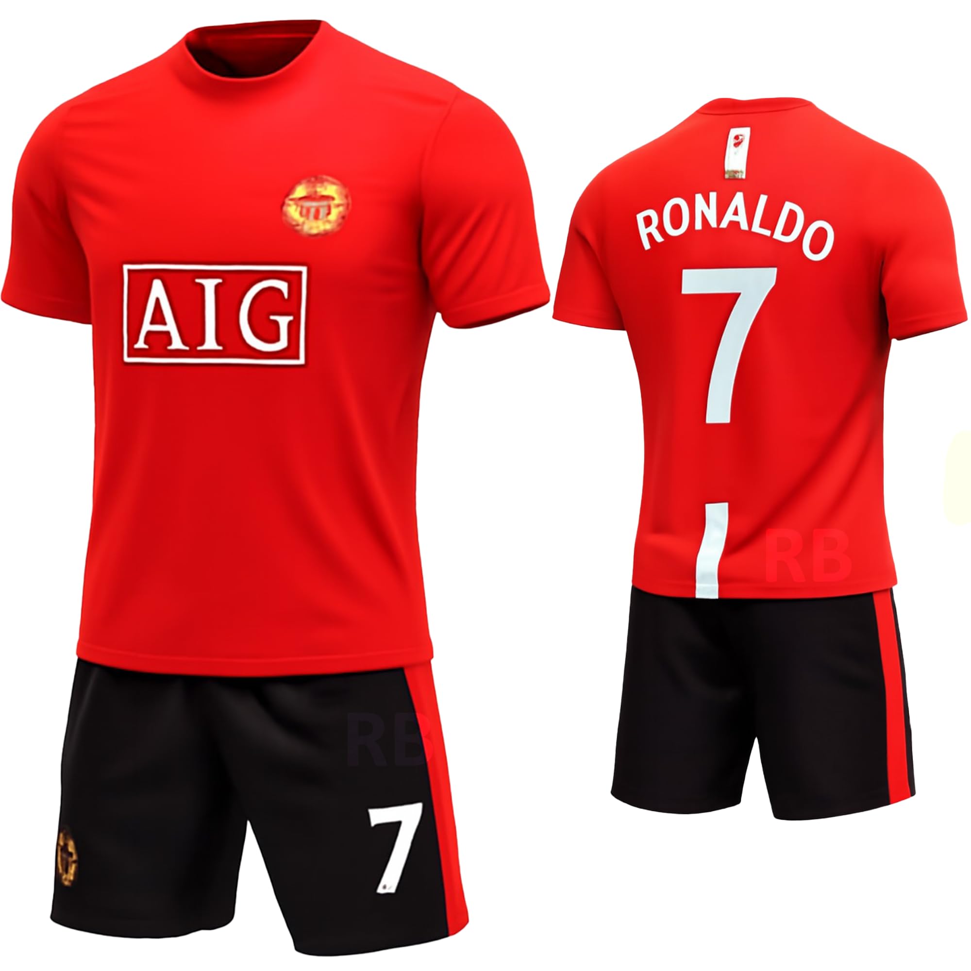 Cristiano Ronaldo Jersey Manchester | Classic Football Jersey for Men & Kids | Ronaldo Jarsey Kits | Manchester CR7 Football Shirt | Ronaldo 5 Years Red