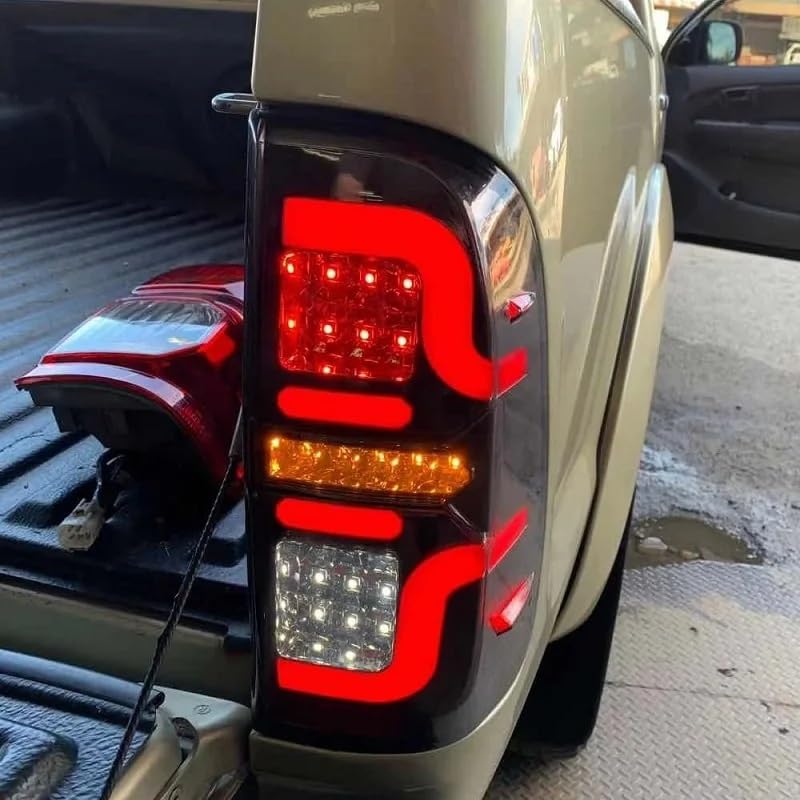 ABLSUR Feu Arrière Pour Toyota Pour Hilux Pour Vigo 2005-2014 Ensemble Feux Arrière Extérieurs Automatiques Feux Arrière LED Clignotant Frein Arrière Feux Arrières Auto