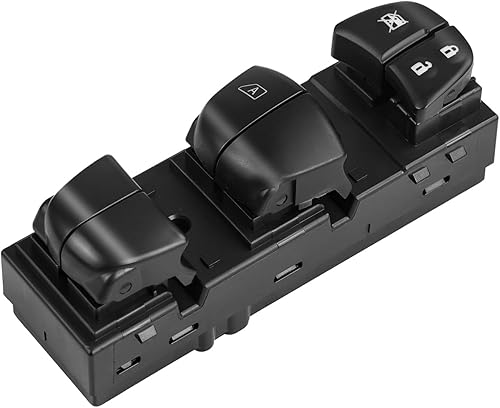 CMRDQD 25401-3TA5A Interruptor de bloqueo de puerta de ventana eléctrica del lado del conductor, compatible con Nissan Altima Pathfinder Frontier