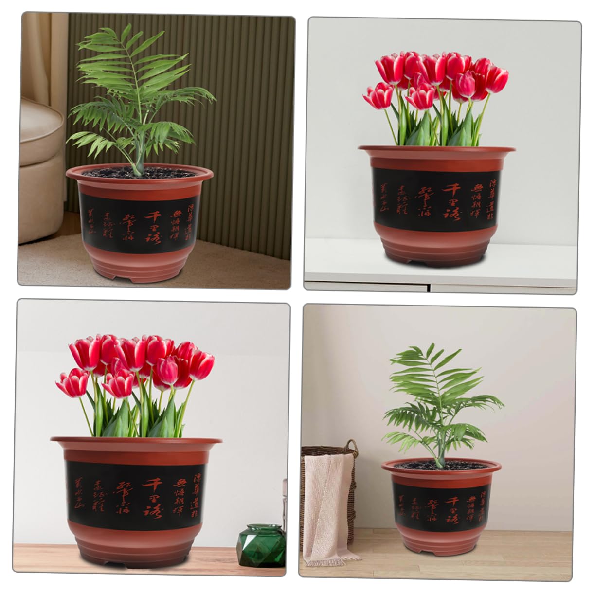 Abaodam 2 Pièces Pots de Fleurs pour Orchidées Plastique de Pots Drainage pour Plantes Intérieures Décoration
