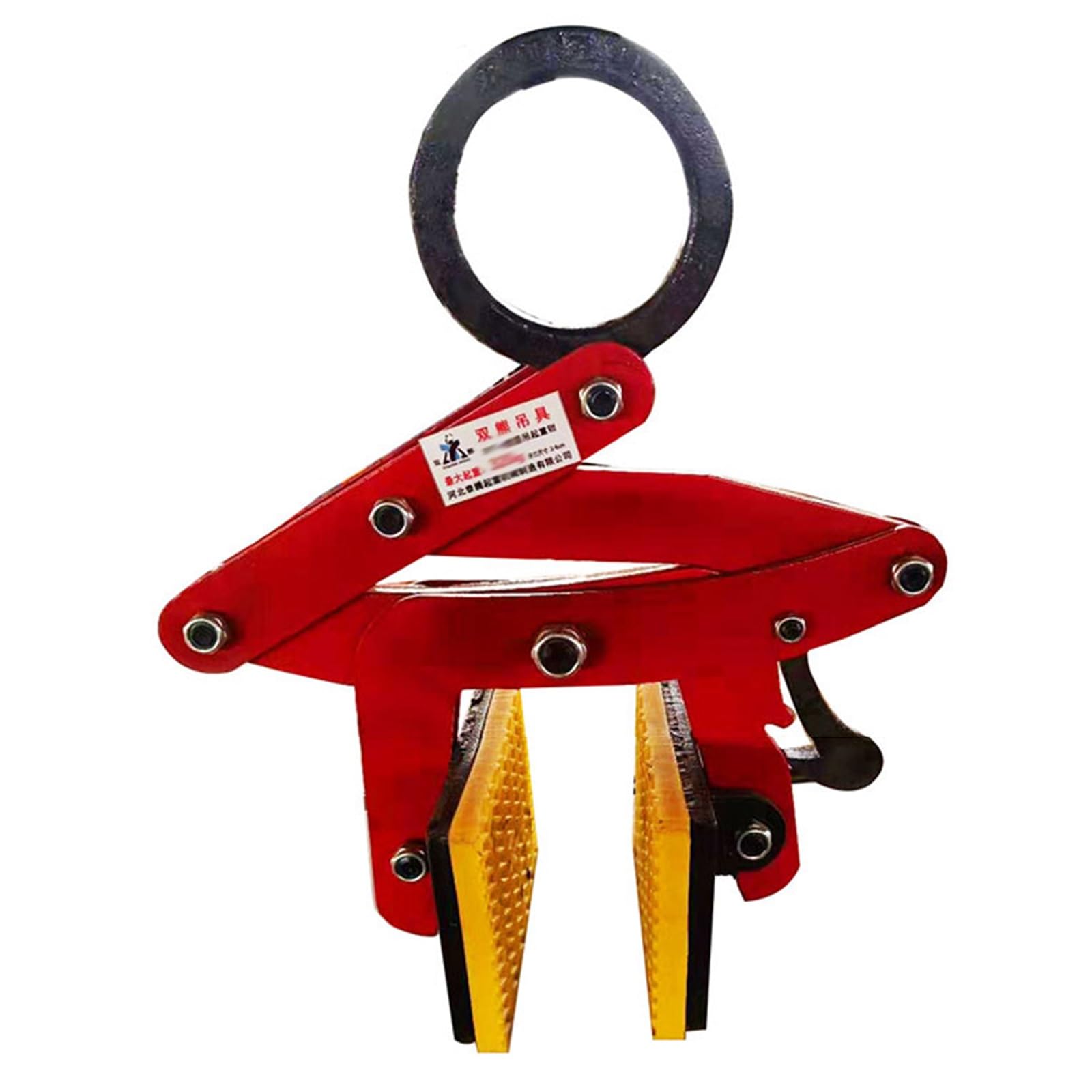 Red lifting clamps grabber 2-12 CM, Vertical Adjustable Jaw Opening slab lifter for Hanging Stone Transportation, Steel Single Scissor Puller Hoisting(Opening 6-12 cm/2.4-4.7 in)