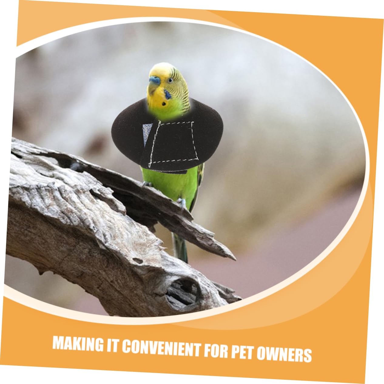 Yardwe Bird Pet Wound Collar 4pcs Parrot Neck Cone Soft Lining for Feather Plucking Post-Operative Protection
