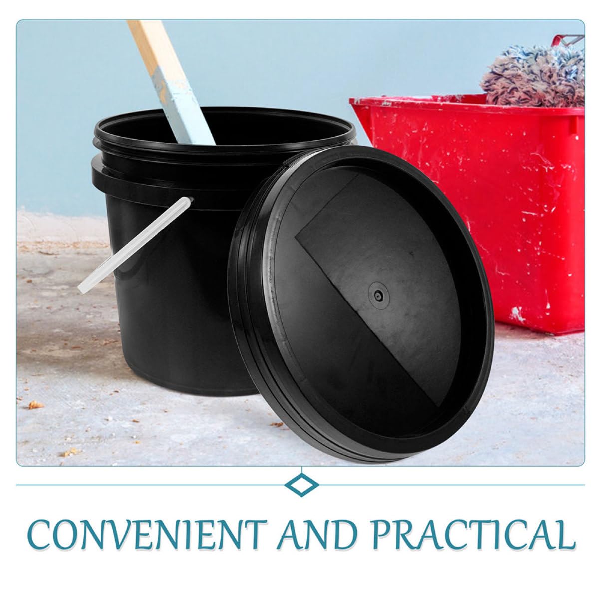 Homoyoyo Barril Sellado De Alimentaria Cubo con Tapa Contenedor De Pintura para Almacenar Pintura para Uso Talleres y Proyectos De Arte