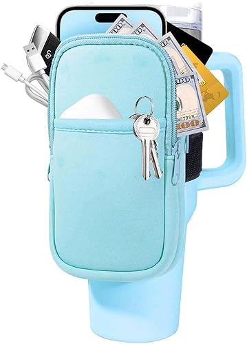 Bolsa para botella de agua Stanley Quencher Adventure de 40 onzas, accesorios para vaso de gimnasio para mujer, bolsa de vaso para tarjetas, llaves,