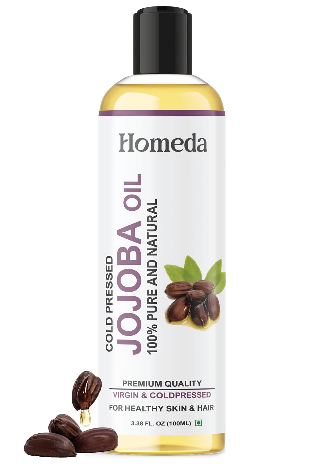 Cold Pressed Jojoba Oil for Hair Growth, Face Glow, Skin (100 ml) 100% Pure, Organic, Virgin & Unrefined-image-32