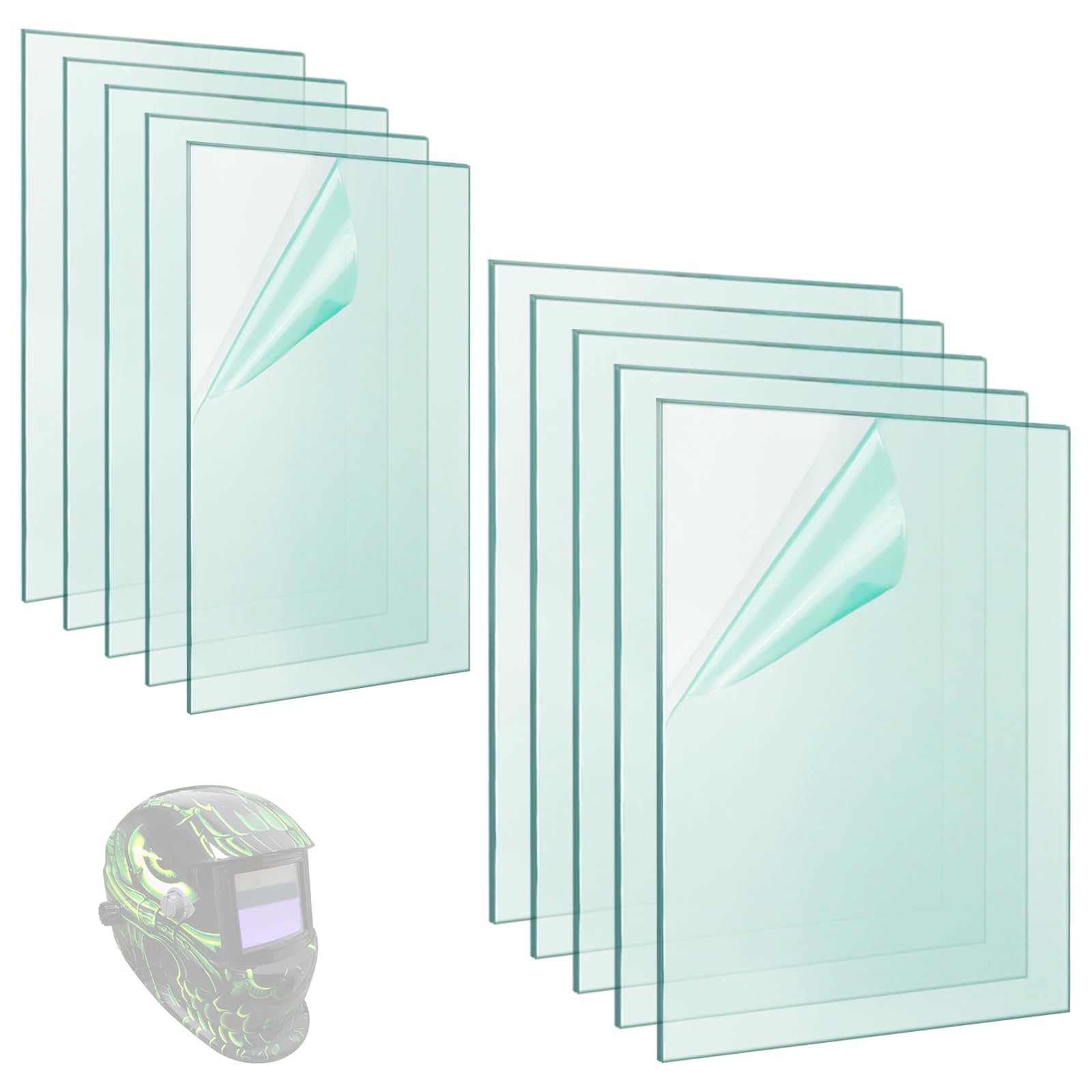 Kit de lentes de repuesto para placa de seguridad exterior interior para casco de soldadura serie 41589 lnslghts-Adf transparente, modelos compatibles HSL 100 / HLX 100/46131 / 46101/46130 / 46138, 10