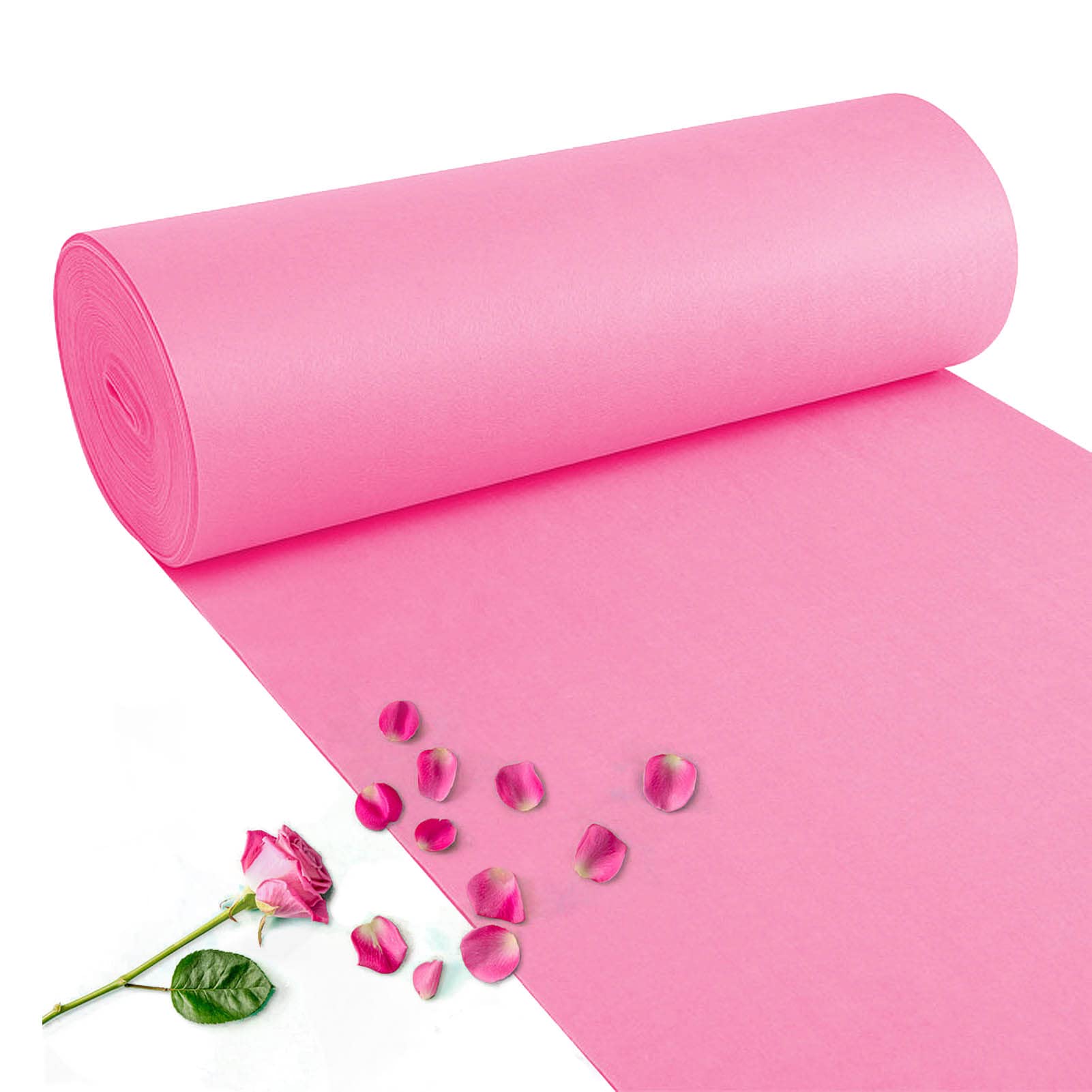Aisle Runner for Wedding Carpet Rug Indoor Outdoor Ceremonies Decor Runway Carpet Church Runner Wedding Walkway Aisle Runners (Pink)