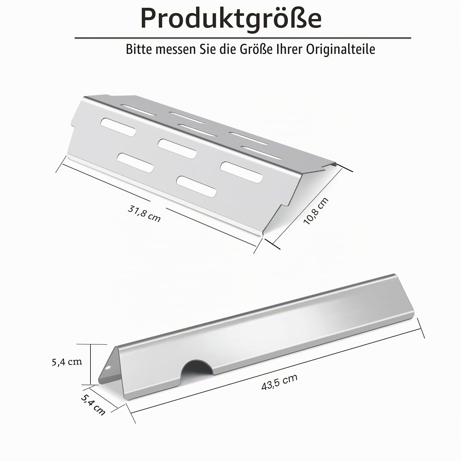 Grill-Ersatzteile für Weber Genesis II E-410, LX E-440, 43,8 cm Flavorizer Bar, 31,8 cm Hitzeschutz, Edelstahl