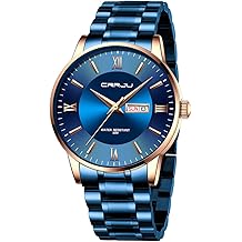 Men's Fashion Luxury Stainless Steel Watches for Men Business Auto Date Chronograph Analog Quartz Wristwatches