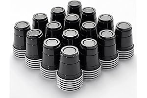 Sleek Black Plastic Shot Cups: Perfect Party Essentials for Adults